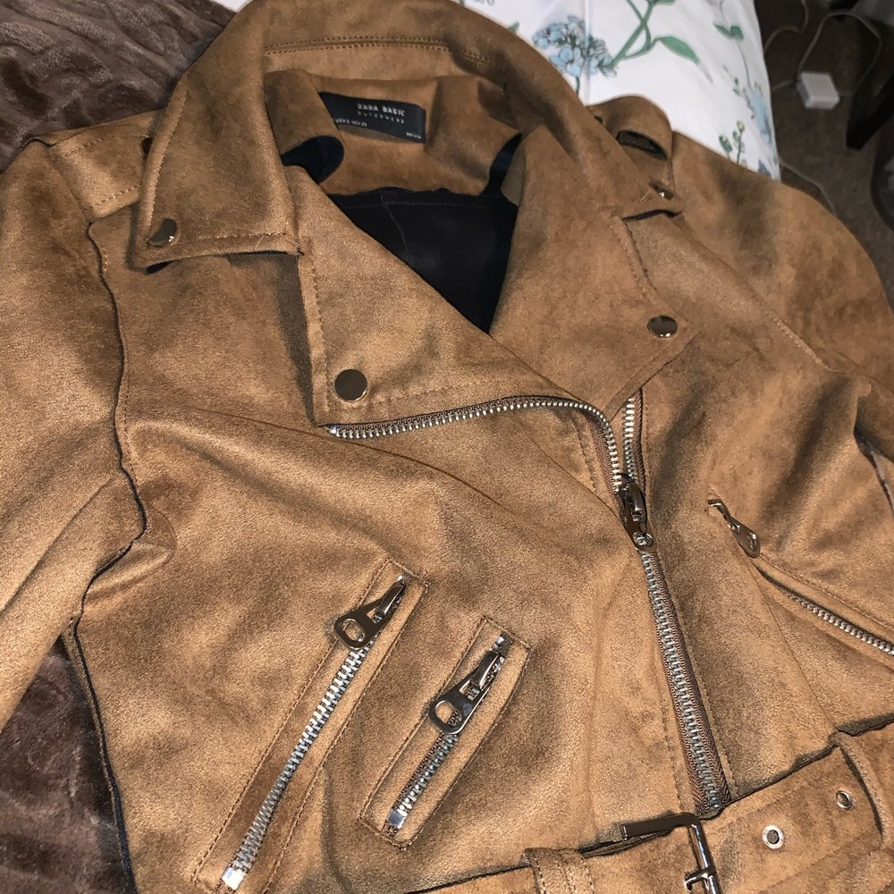 Zara brown suede jacket